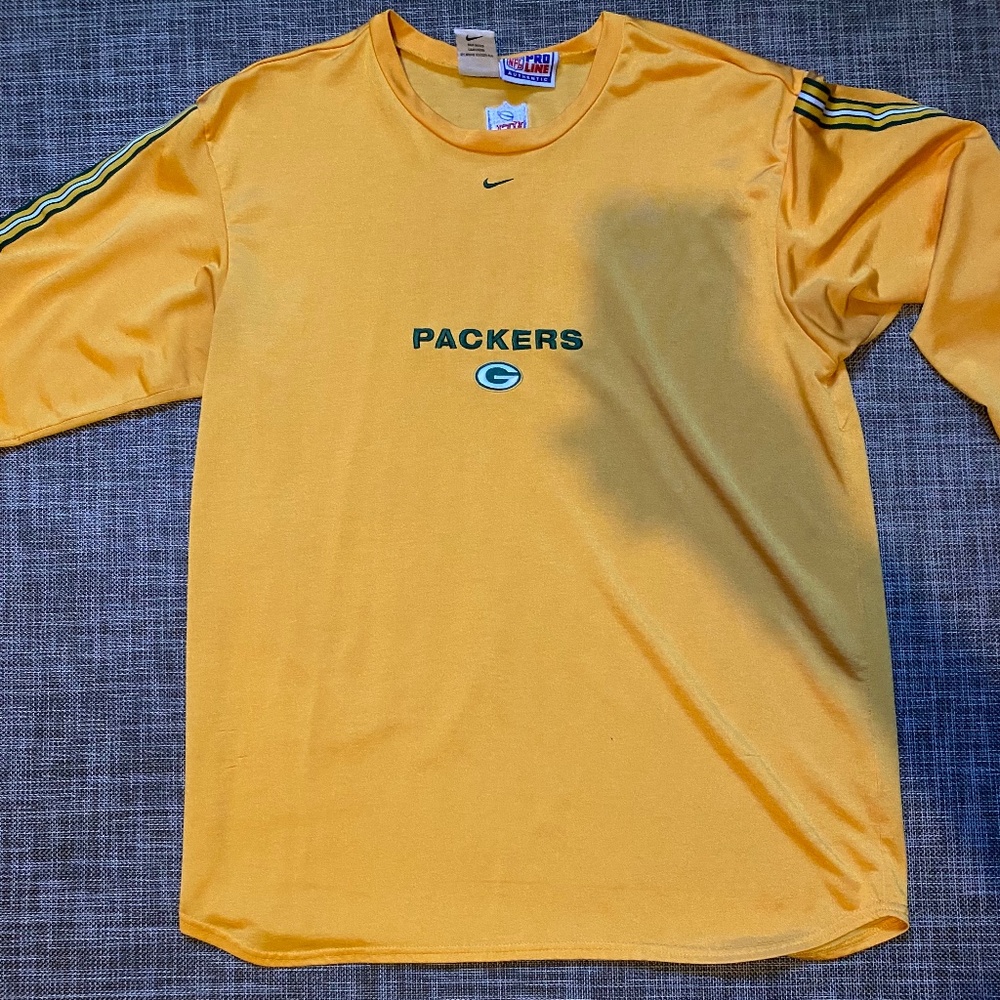VTG Nike Pro Line NFL Green Bay Packers Long Sleeve Shirt